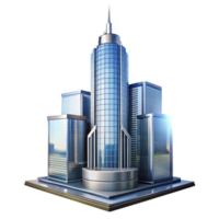 remarkable art deco A towering skyscraper made entirely of glass, reflecting the surrounding cityscape, bright sunlight, modern architecture, sense of transparency and innovation handcrafted png