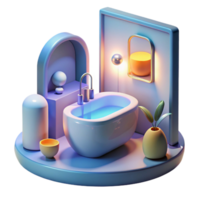 dramatic striking A futuristic bathroom, minimalist design, soft lighting, concept art, impeccable png