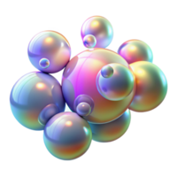 timeless impressionist A field of iridescent bubbles floating in zero gravity, illuminated by a soft, multicolored light source exclusive png