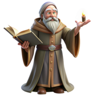coveted avant garde A wise old wizard casting a spell in a dusty library, candlelight, Renaissance painting style exclusive png