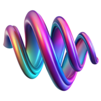 alluring standout An abstract representation of sound waves, visualized as colorful ribbons and curves, illuminated by a dynamic, pulsating light. Synthwave style, vibrant png