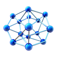 exquisite ethereal contemporary A network of interconnected nodes and lines, glowing with a cool blue light, against a dark, abstract background. Depth of field effect applied elite png