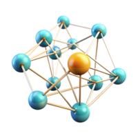 peaceful immaculate A network of interconnected nodes, pulsating with data, glowing lines, abstract data visualization style premium png