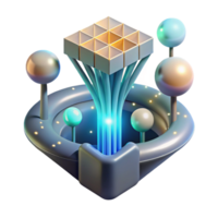 hypnotic exemplary An abstract representation of data flow, visualized as streams of light particles, lit by a dynamic, changing light, in a technological style png