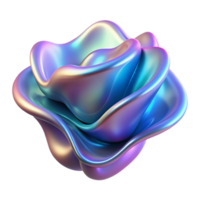 fascinating exemplary A fluid, amorphous shape, morphing and transforming, with a holographic sheen, in a surreal, otherworldly style, under a pulsating, neon light png