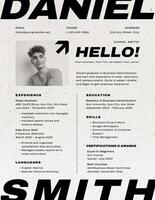 Fresh Graduate Part Time Jobs Resume template
