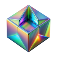 glorious iconic A field of shimmering, holographic pixels, shifting and morphing, lit by a rainbow colored, gradient light, in a glitch art style png
