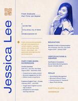 Fresh Graduate Resume for Part Time Jobs template