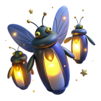 sumptuous nostalgic coastal A group of fireflies glowing in the night, magical atmosphere, fantasy style exclusive png
