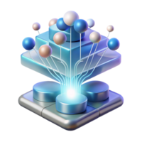 serene elegant An abstract representation of data flow, visualized as streams of light particles, lit by a dynamic, changing light, in a technological style handcrafted png