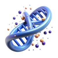 harmonioso imaculado uma dna vertente transformando para dentro uma digital binário código seqüência, brilhando partículas rodopiando em volta, abstrato estilo, Sombrio fundo elite png