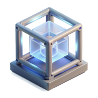 ethereal majestic A 3D printer creating a complex geometric shape, layer by layer, illuminated by a bright white light, minimalist style fine detail png