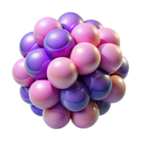 exceptional nordic A cluster of translucent spheres, overlapping and intersecting, with a gradient color scheme from light pink to deep purple. Soft lighting luxury png
