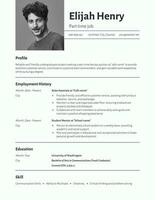 Barista Part Time Job Resume template