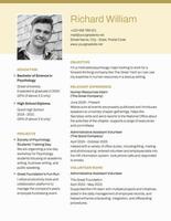 Internship Fresh Graduates HR Resume template