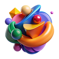 notable abstract An abstract representation of emotions, using vibrant colors and dynamic shapes, with a dramatic, expressive style authentic png