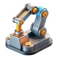 splendid signature A robotic arm assembling a complex electronic device, close up, factory lighting, industrial style png