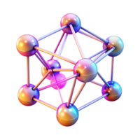 mesmerizing creative A network of interconnected nodes pulsing with data, glowing lines tracing the flow of information, abstract, neon colors, dark background handcrafted png