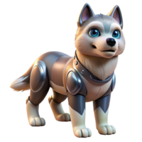 standout renaissance A robotic dog, realistic fur and movements, bright, playful lighting, photorealistic style studio quality png