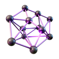 magnificent bohemian A network of interconnected lines and nodes, pulsating with energy, in a dark, mysterious style, with neon accents crisp png