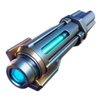 enchanting distinguished A futuristic weapon, sleek, metallic design, glowing energy core, dark, moody lighting, sci fi style png