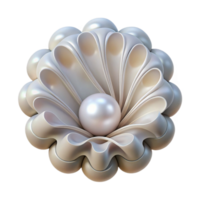 bold fascinating A complex fractal pattern resembling a seashell, rendered in shades of white and illuminated by a soft, pearly light, minimalist style refined png