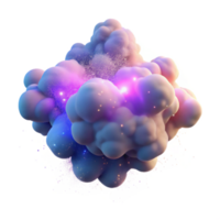majestic peaceful abstract A cloud of colorful dust particles suspended in the air, illuminated by a beam of light, creating a ethereal and dreamy atmosphere museum quality png
