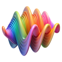 peaceful fascinating An abstract representation of sound waves, visualized as pulsating, colorful lines, with dynamic lighting exclusive png