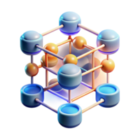 unforgettable impressionist An abstract representation of data flow, using interconnected nodes and lines, with a glowing effect and a dynamic animation sharp png