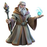 spectacular elegant A wise old druid performing a ritual in a moonlit forest, ethereal light, fantasy art style crisp png