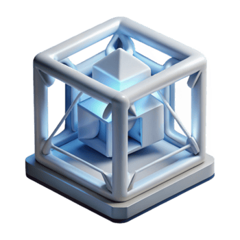 üppig Quintessenz ein 3d Drucker Erstellen ein Komplex geometrisch Form, Schicht durch Schicht, beleuchtet durch ein hell Weiß Licht, minimalistisch Stil png