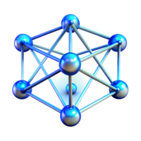sumptuous whimsical art deco A network of interconnected nodes and lines, glowing with a cool blue light, against a dark, abstract background. Depth of field effect applied exclusive png