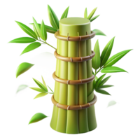 sumptuous playful avant garde Bamboo skyscraper swaying in the wind, soft green light filtering through the leaves, sustainable architecture style luxury png