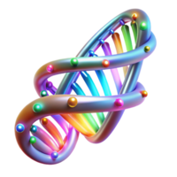 notable art deco A DNA double helix composed of glowing data streams, illuminated by a dynamic, multi colored light, bio tech style elite png