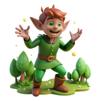 tranquil enchanting A mischievous imp playing tricks in a forest, folklore style, whimsical, dappled lighting, ultra HD png