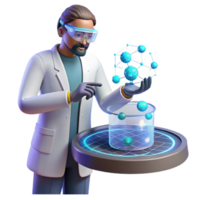 hypnotic tranquil geometric A scientist working in a virtual reality laboratory, manipulating holographic data with their hands, futuristic style top tier png