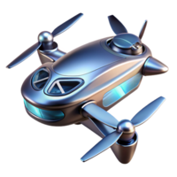 unforgettable rustic A futuristic drone hovering in mid-air, sleek, aerodynamic design, metallic textures, bright sunlight, realistic style sharp png