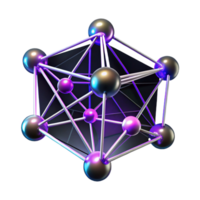joyful immaculate A network of interconnected lines and nodes, pulsating with energy, in a dark, mysterious style, with neon accents sharp png