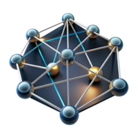 inspired artistic A network of interconnected nodes, glowing lines of data flow, dark, moody lighting, abstract style crisp png