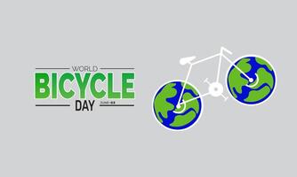 World Bicycle Day celebrates the benefits of cycling for health the environment and sustainable transport for all ages and communities around the globe vector