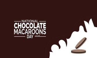 National Chocolate Macaroons Day is a sweet reason to indulge in the rich flavor of chocolate mixed with the tropical taste of coconut in every delightful macaroon. vector