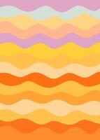 colorful abstract pattern background. template summer concept. pastel wave size for phone vector
