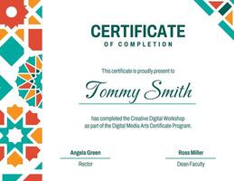 Simple Abstract Certificate template