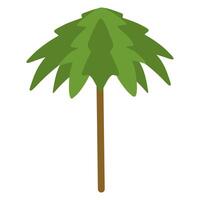 Beach umbrella in the shape of a palm tree illustration vector
