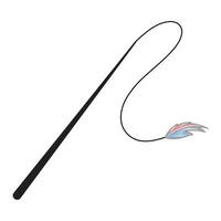 illustration of pet feather teaser, perfect for playful cat entertainment and exercise themes vector