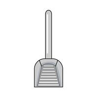 illustration of litter box scoop, essential for cat hygiene and cleaning routines vector
