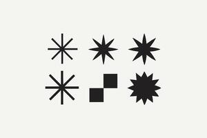 Simple Black and White Geometric Shapes vector