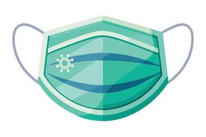 A colored protective face mask, perfect for health and safety visuals. vector
