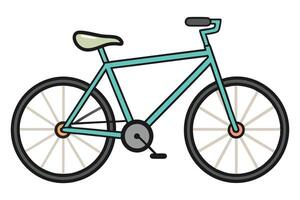 A stylish teal bicycle illustration perfect for design projects. vector