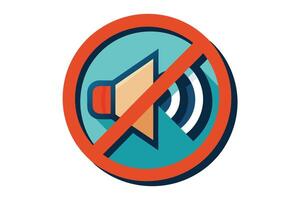 Mute Icon No Sound Allowed Symbol for Silent Mode vector